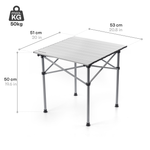 Meteor Bankada folding table silver