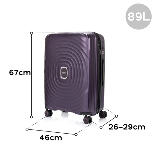 Średnia Walizka SwissBags Echo 67cm Fioletowa