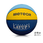 Piłka do koszykówki Meteor Layup 3 niebieski/żółty/błękitny
