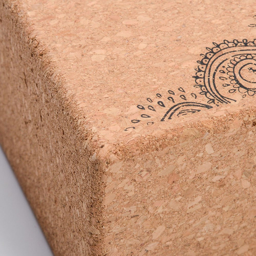 Cork fitness and yoga block 23x15x7,5 cm