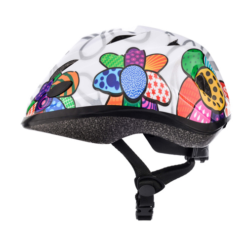 Kids bike helmet KS07 M 52-56 cm Colorful Flowers