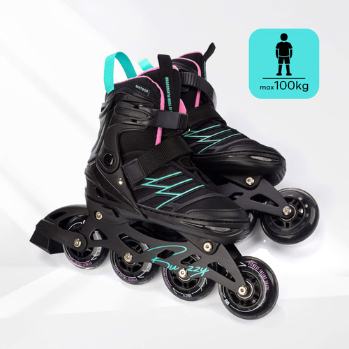 Inline skates Meteor Buzzy M 34-38 black/pink/mint