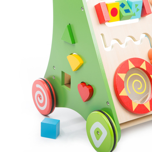 Wooden manipulative walker