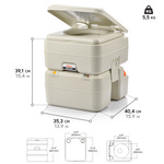 Portable toilet Meteor 20 l cream