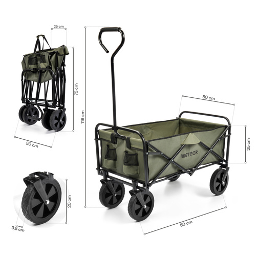 Meteor folding cart X-200 blackgreen