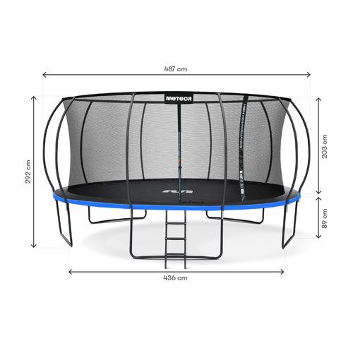 Trampoline Meteor TRP-16ft 487 cm blue