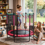Trampoline  for kids Meteor TRP-50 140 cm pink