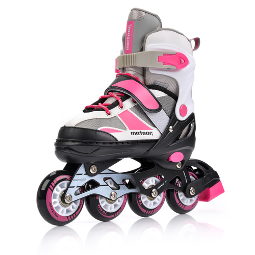 Inline skates Meteor L 38-41 pink / gray