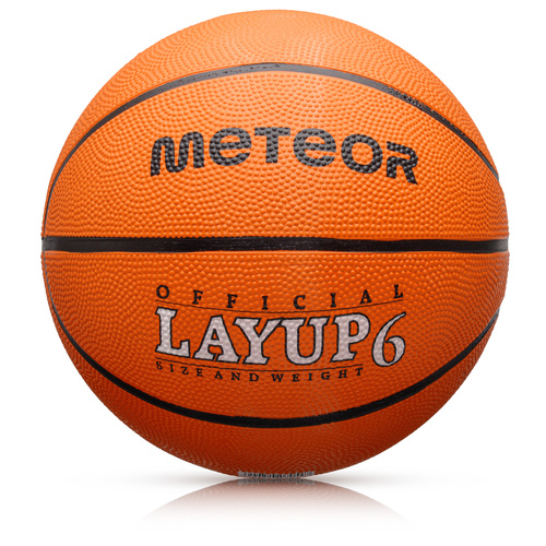 Piłka do koszykówki Meteor Layup 6 pomarańczowy