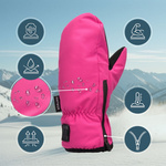 Winter gloves Meteor Juna XS pink/black