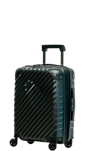 Walizka kabinowa SwissBags Diamond cut 55 cm metaliczny czarny