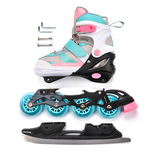 Inline skates Meteor 2in1  L 38-41 pink / blue