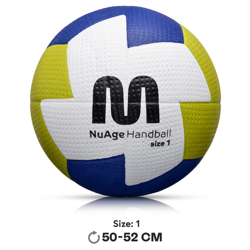 Piłka ręczna Meteor Nuage junior 1 biały/żółty/granatowy