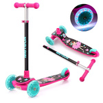 Three-wheel scooter Meteor Funny pink