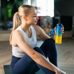 Bidon sportowy Meteor 500 ml niebieski/zółty