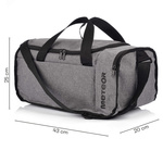 Fitness bag Meteor Nanuq 20 l grey melange/black