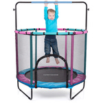 Trampolina dla dzieci Meteor TRP-65P 140 cm różowy/jasny niebieski