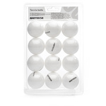 Zestaw piłeczek Meteor biały 12 sztuk