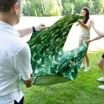 Picnic Blanket Meteor 2XL 200x200 cm leafs