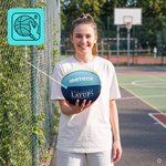 Piłka do koszykówki Meteor Layup 5 niebieski/szary