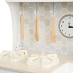 Wooden kitchen with accessories