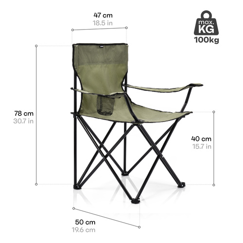 Meteor Quay folding chair olive