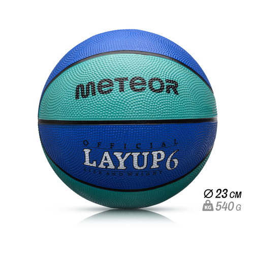 Piłka do koszykówki Meteor Layup 6 niebieski