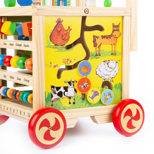 Wooden Walker – manupulative cube multicolour