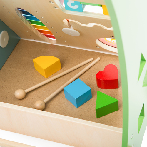 Wooden manipulative walker