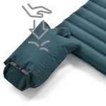 Materac nadmuchiwany z zagłówkiem Meteor 2w1 (pompka+drybag) 188×60×8,5 cm morski