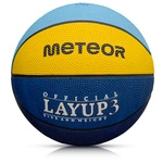 Piłka do koszykówki Meteor Layup 3 niebieski/żółty/błękitny