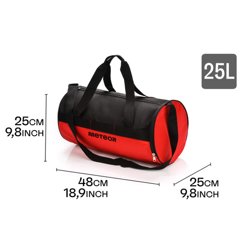 Fitness bag Meteor Siggy 25 l red/black