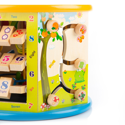 Drewniana kostka edukacyjna