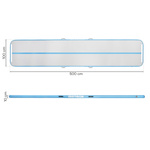 Inflatable air track Meteor 500 cm light blue