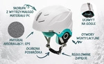 Ski helmet Meteor Lumi L 58-61 cm mint / white