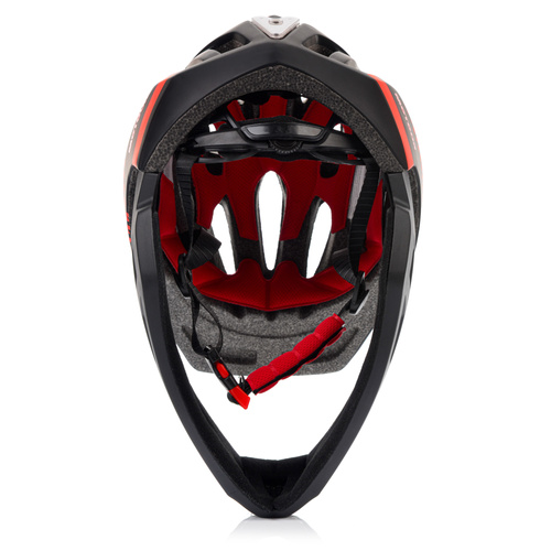 Kask rowerowy full-face Meteor Lupus S 48-52 cm czarny/czerwony