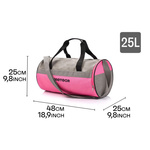 Torba fitness Meteor Siggy 25 l jasnoszary/różowy