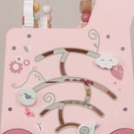 Drewniany chodzik edukacyjny różowy