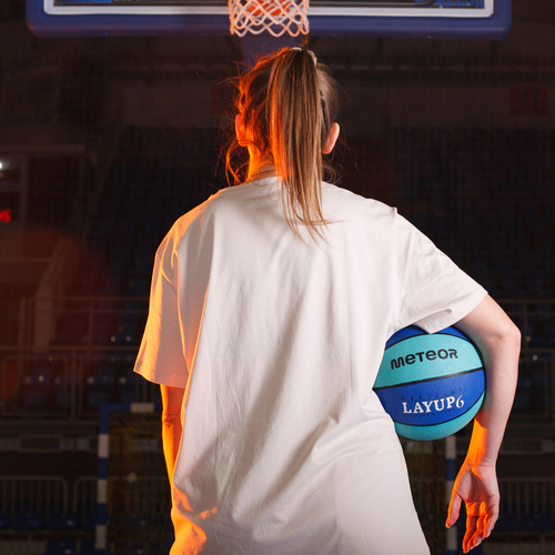 Piłka do koszykówki Meteor Layup 6 niebieski