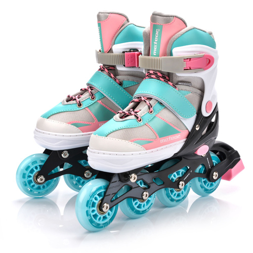 Inline skates Meteor 2in1  L 38-41 pink / blue