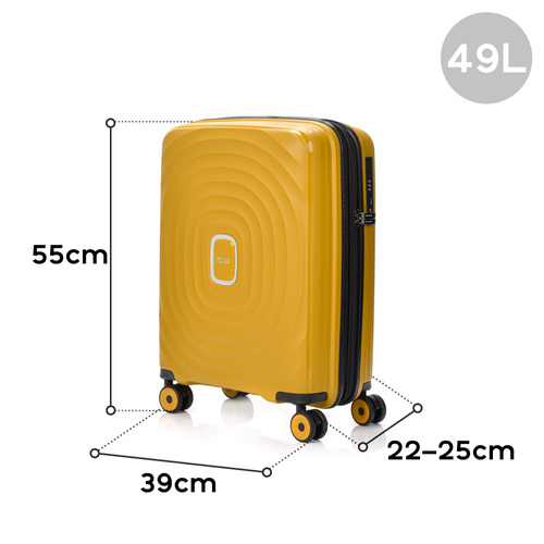 Walizka Kabinowa SwissBags Echo 55cm Musztardowa