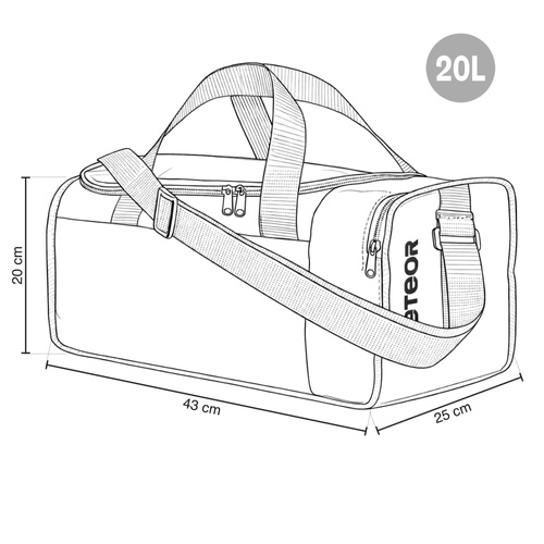 Torba fitness Meteor Nepr 20 l niebieski/jasnoniebieski