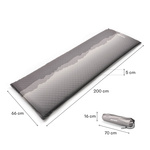 Self inflating mat Meteor 200×66×5 cm grey