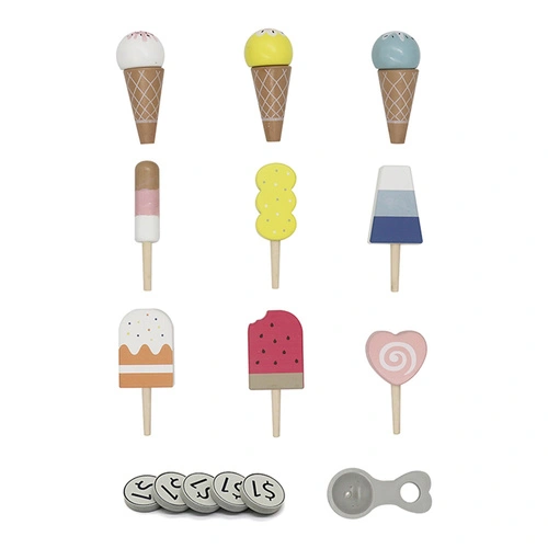Wooden Ice Cream Cart white