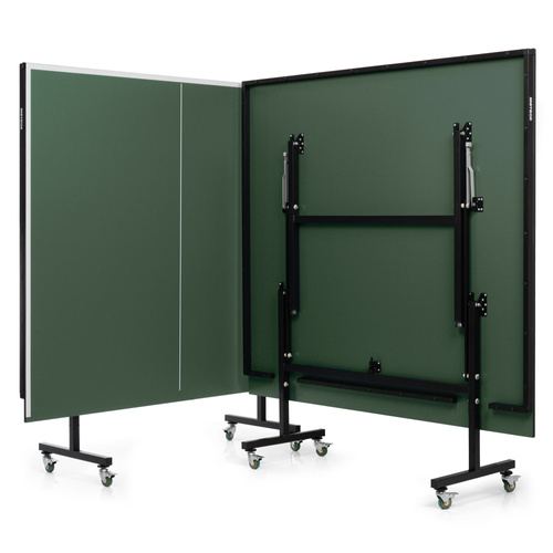 Zestaw stół do tenisa stołowego Meteor zielony plus siatka rollnet, 2 rakietki, 3 piłeczki