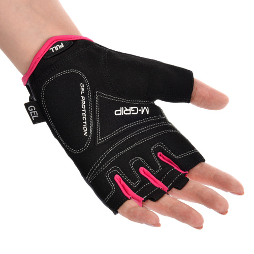 Rękawiczki rowerowe Meteor Gel GX34 XXS szary/różowy
