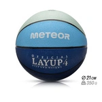 Piłka do koszykówki Meteor Layup 4 niebieski/szary
