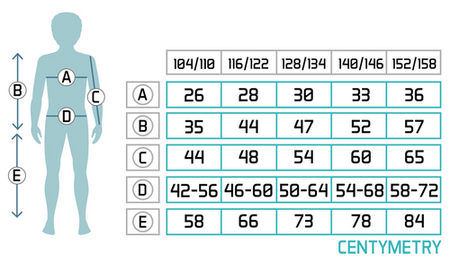 Children's thermal underwear Meteor 104-110 cm black