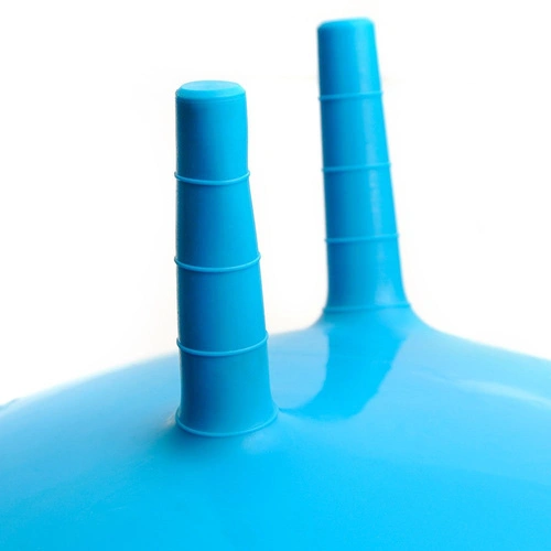 BOUNCY BALL METEOR 65 cm WITH HORN-SHAPED HANDLES blue
