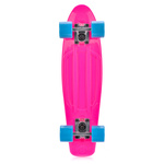 Plastic skateboard Meteor pink/neon blue/violet
